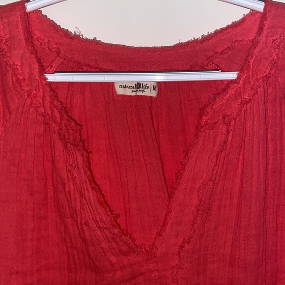 NWOT Robyn Cotton Gauze Top in coral size medium - Picture 7 of 9